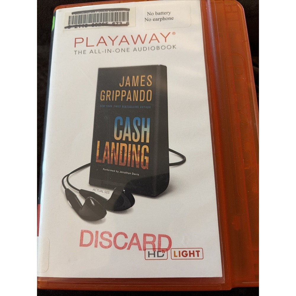 Playaway Audio Book Ex Library Cash Landing By James Grippando